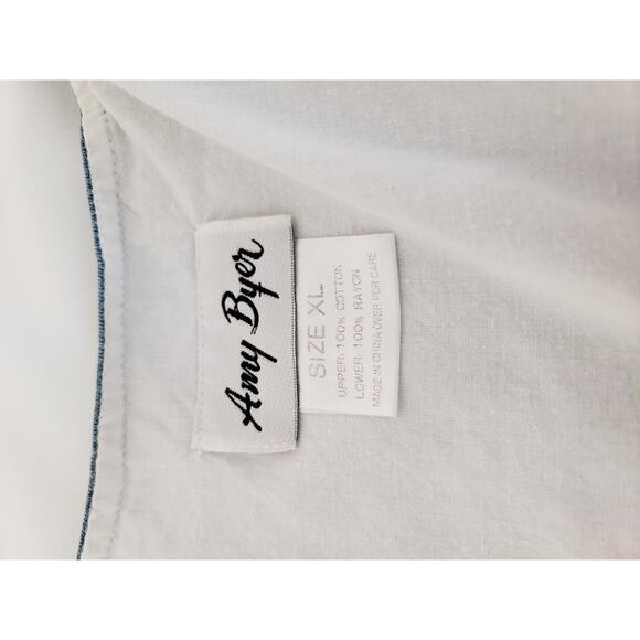 Vintage Skort Romper Girls XL Blue Denim Yellow Floral Spaghetti Strap One Piece - Picture 14 of 15